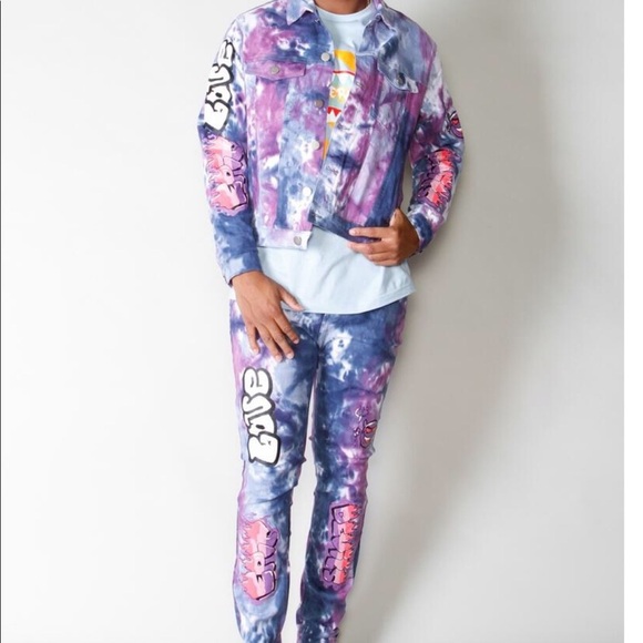 Men’s Cooper 9 Purple Dye Jean Jacket Set